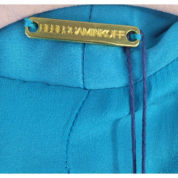 Rebecca Minkoff Turquoise 100% Silk Becky Jacket Medium New w/ Flaw $328 Retail - Picture 5 of 9